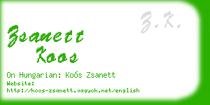 zsanett koos business card